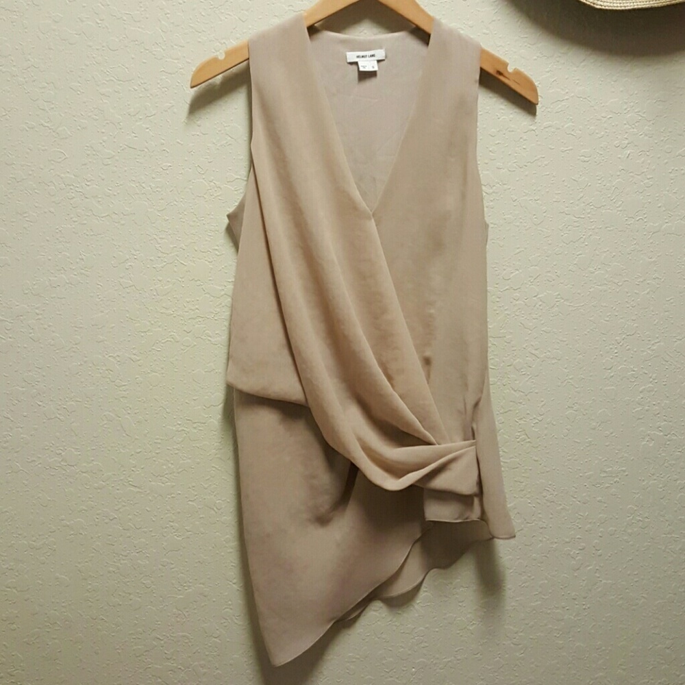 Helmut Lang Draped V Neck Blouse